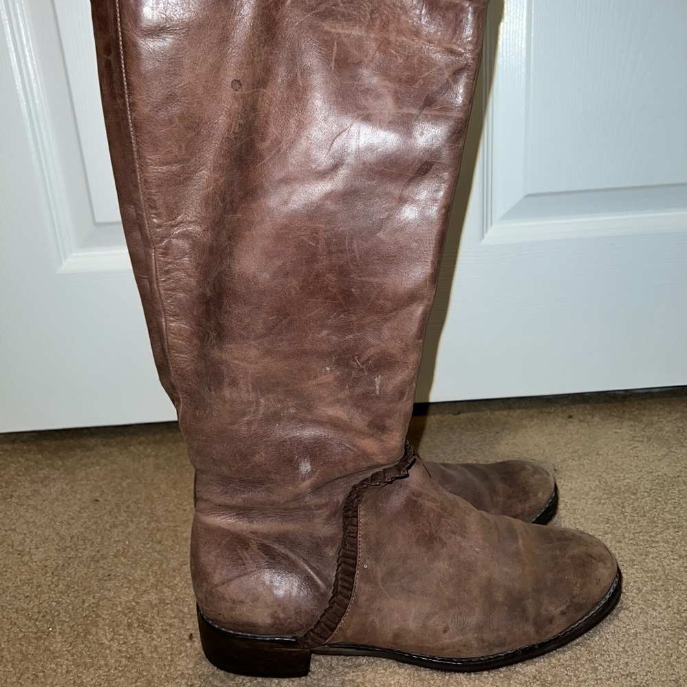 Tall Brown Leather Boots